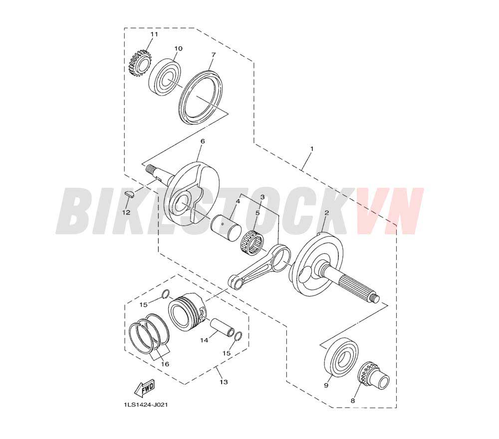 CRANKSHAFT & PISTON (20B7/8/9)