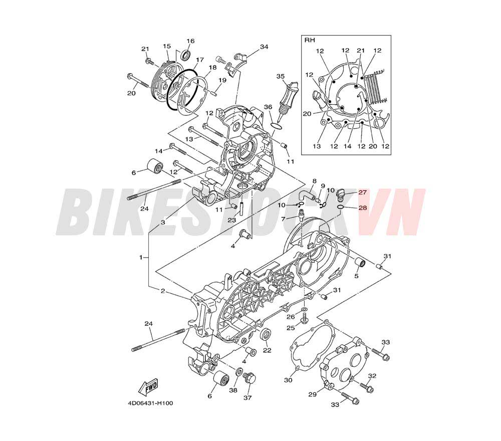 CRANKCASE (4D0A/0B)