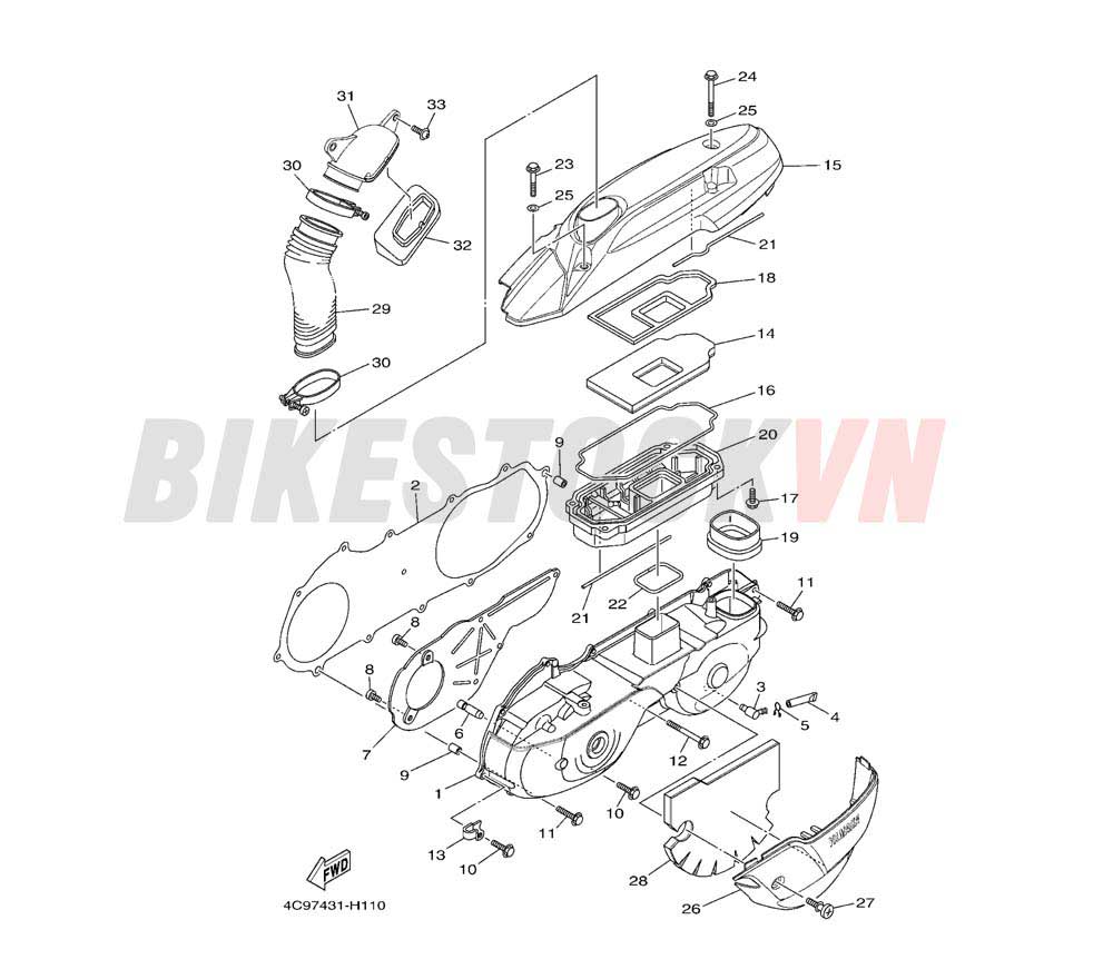 CRANKCASE COVER 1(4D0A/0B/0C)