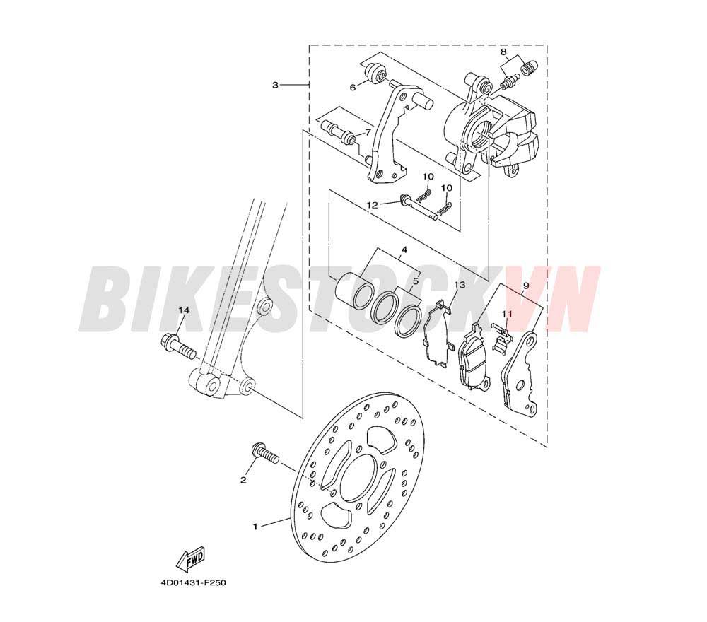 FRONT BRAKE CALIPER (4D06/07/08)