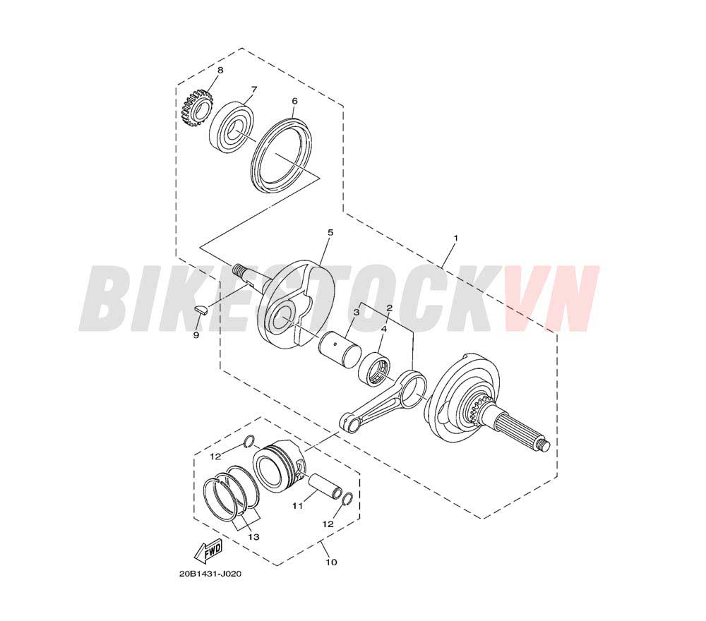 CRANKSHAFT & PISTON (20B1/2/3)