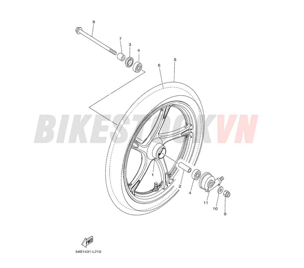 FRONT WHEEL FOR CAST WHEEL