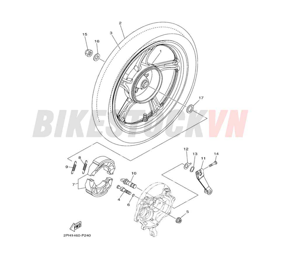 REAR WHEEL FOR CAST WHEEL