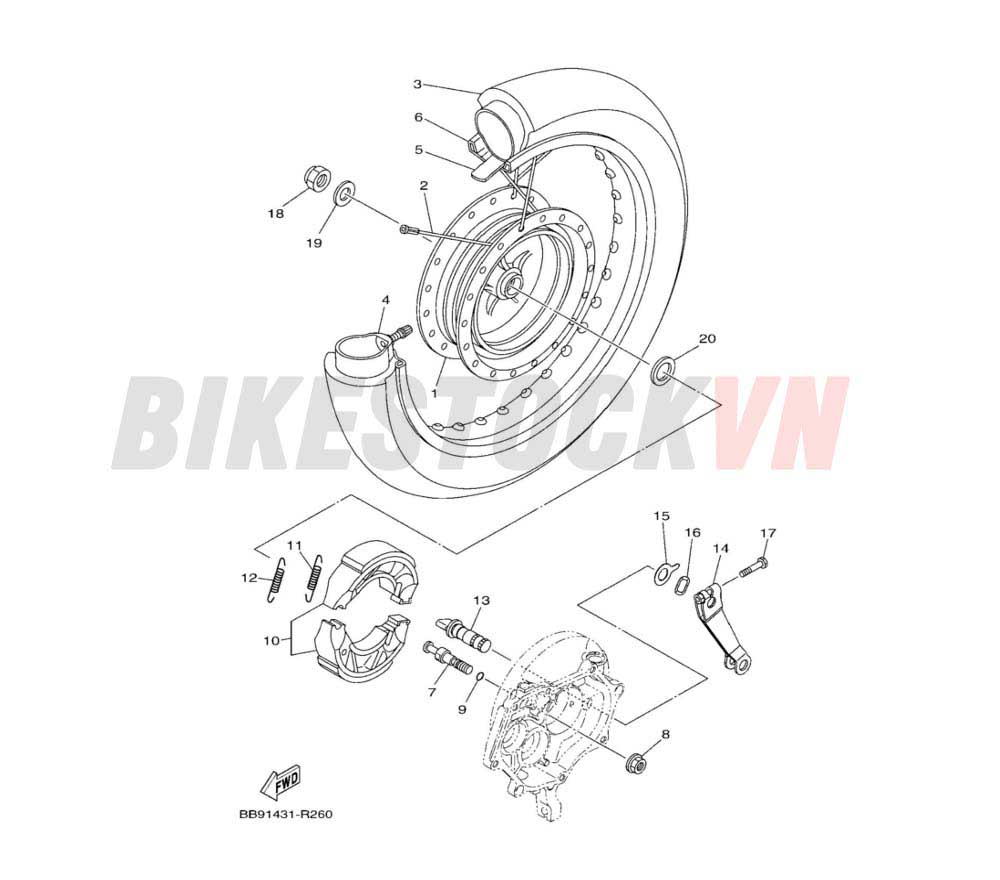 REAR WHEEL FOR SPOKE WHEEL