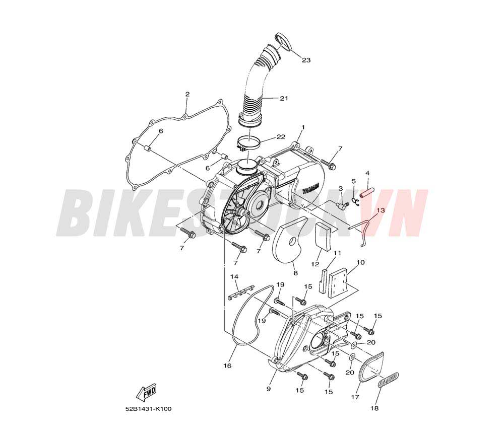 CRANKCASE COVER 1(52B4/5)