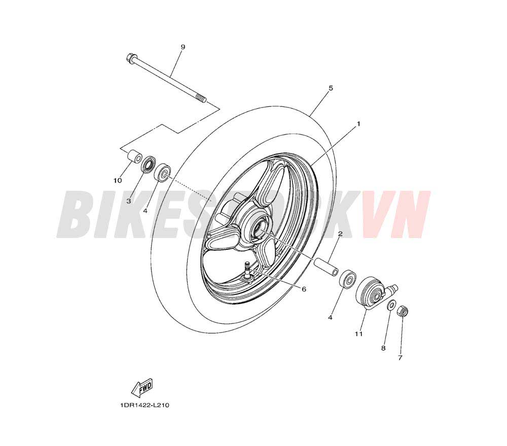 FRONT WHEEL FOR CAST WHEEL(52B4)