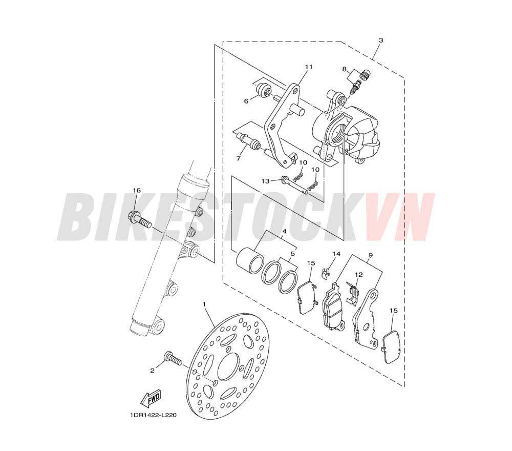 FRONT BRAKE CALIPER(52B4/5)