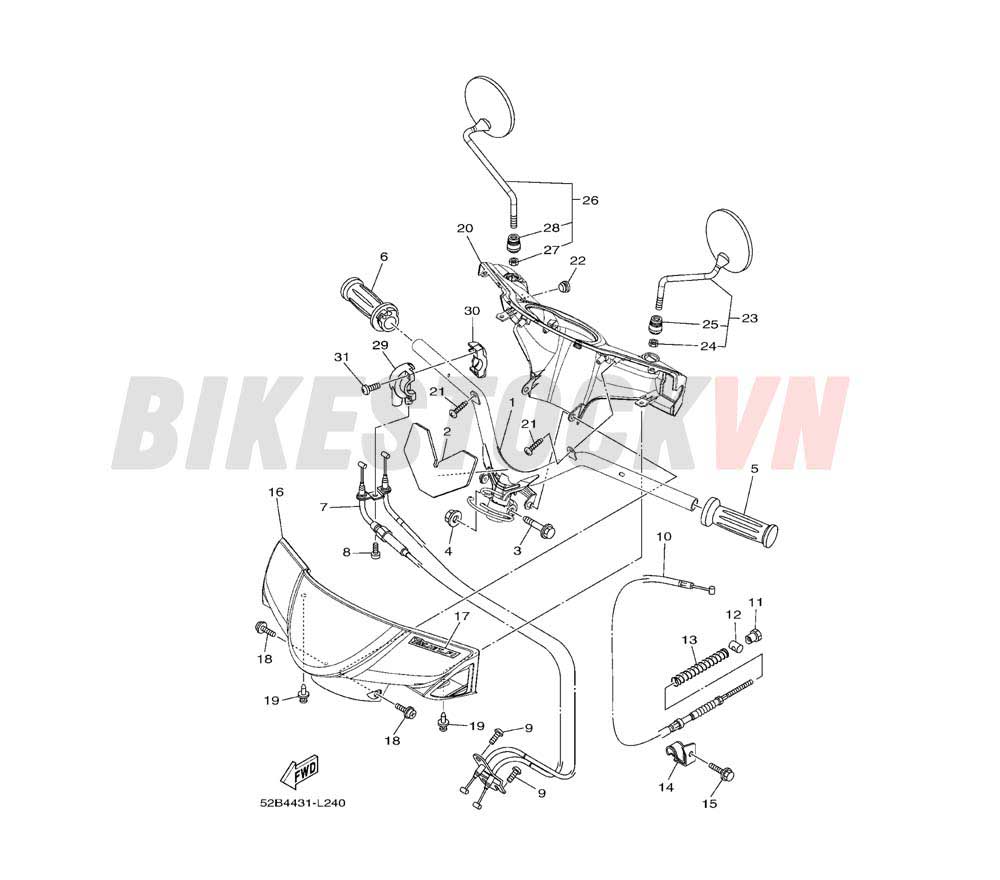 STEERING HANDLE & CABLE(52B4)