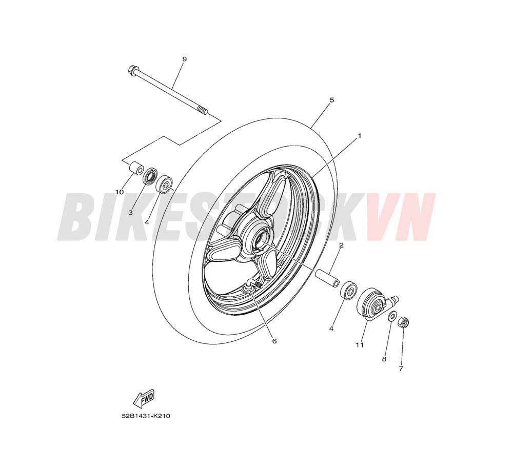 FRONT WHEEL FOR CAST WHEEL (52B1/2/3)