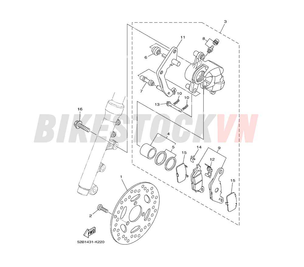 FRONT BRAKE CALIPER (52B1/2/3)