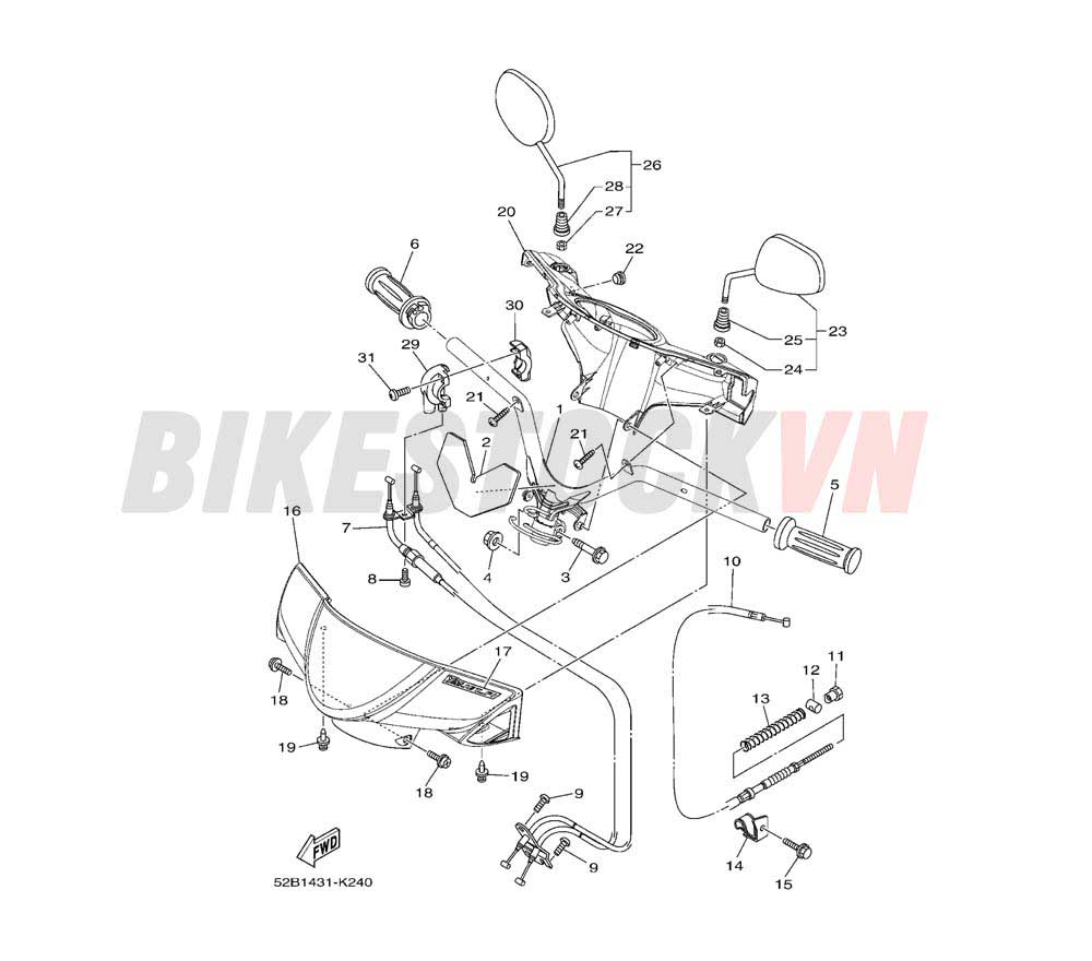 STEERING HANDLE & CABLE (52B3)