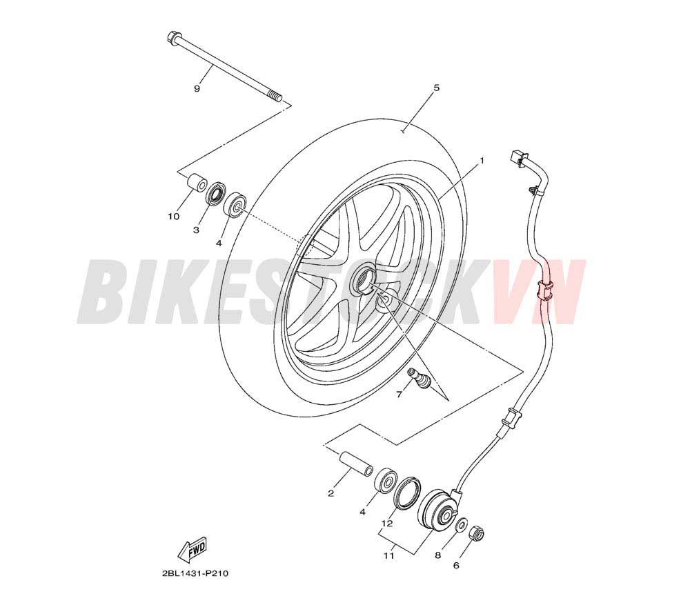 FRONT WHEEL FOR CAST WHEEL