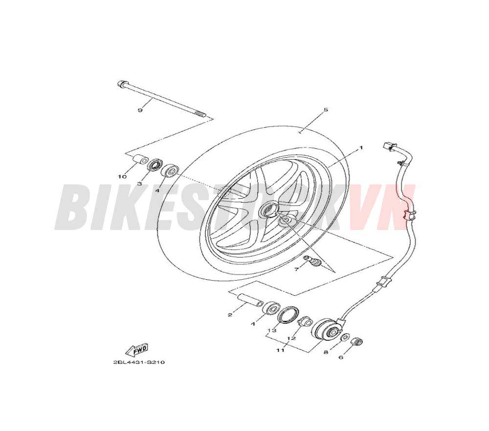 FRONT WHEEL FOR CAST WHEEL