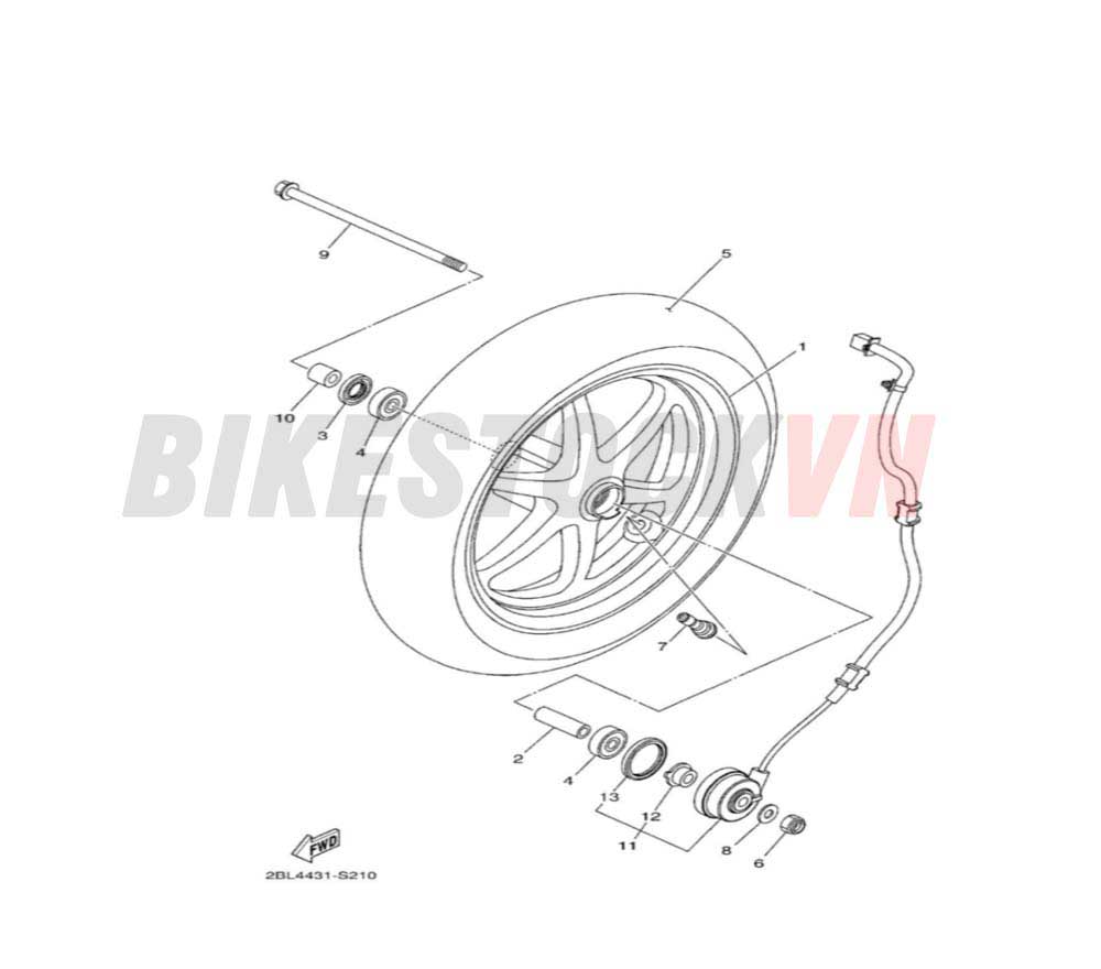 FRONT WHEEL FOR CAST WHEEL