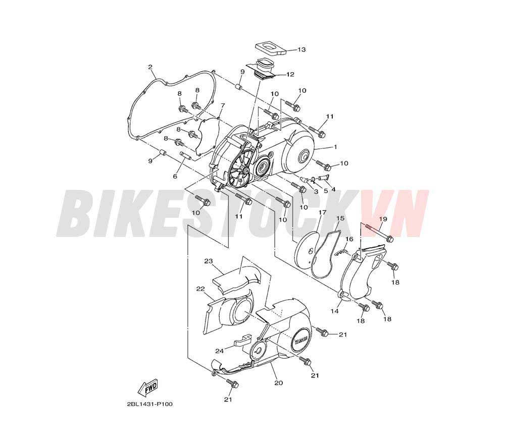 CRANKCASE COVER 1(2BL2/3)