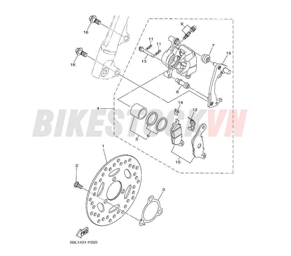 FRONT BRAKE CALIPER(2BL2/3)