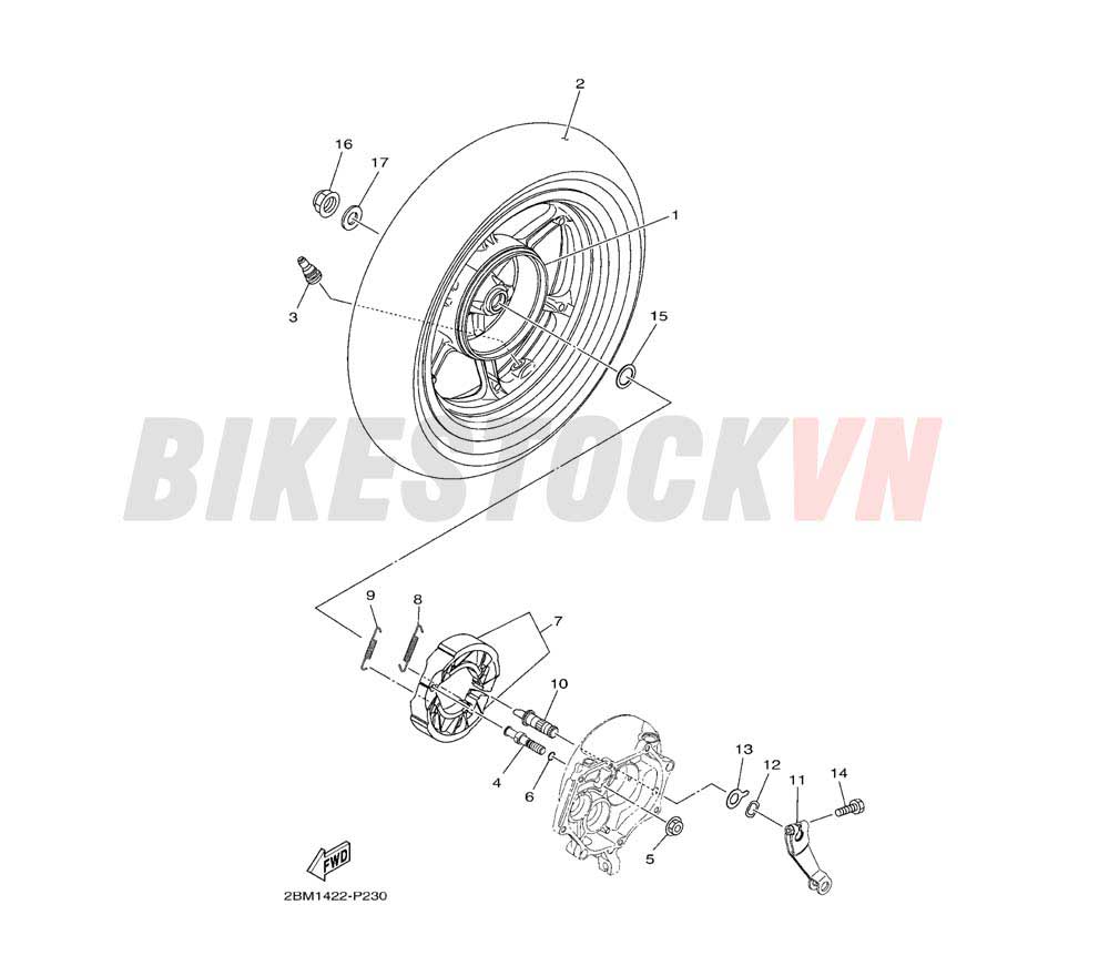 REAR WHEEL FOR CAST WHEEL(2BL2)