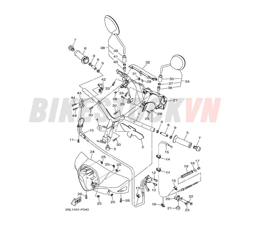 STEERING HANDLE & CABLE(2BL2)