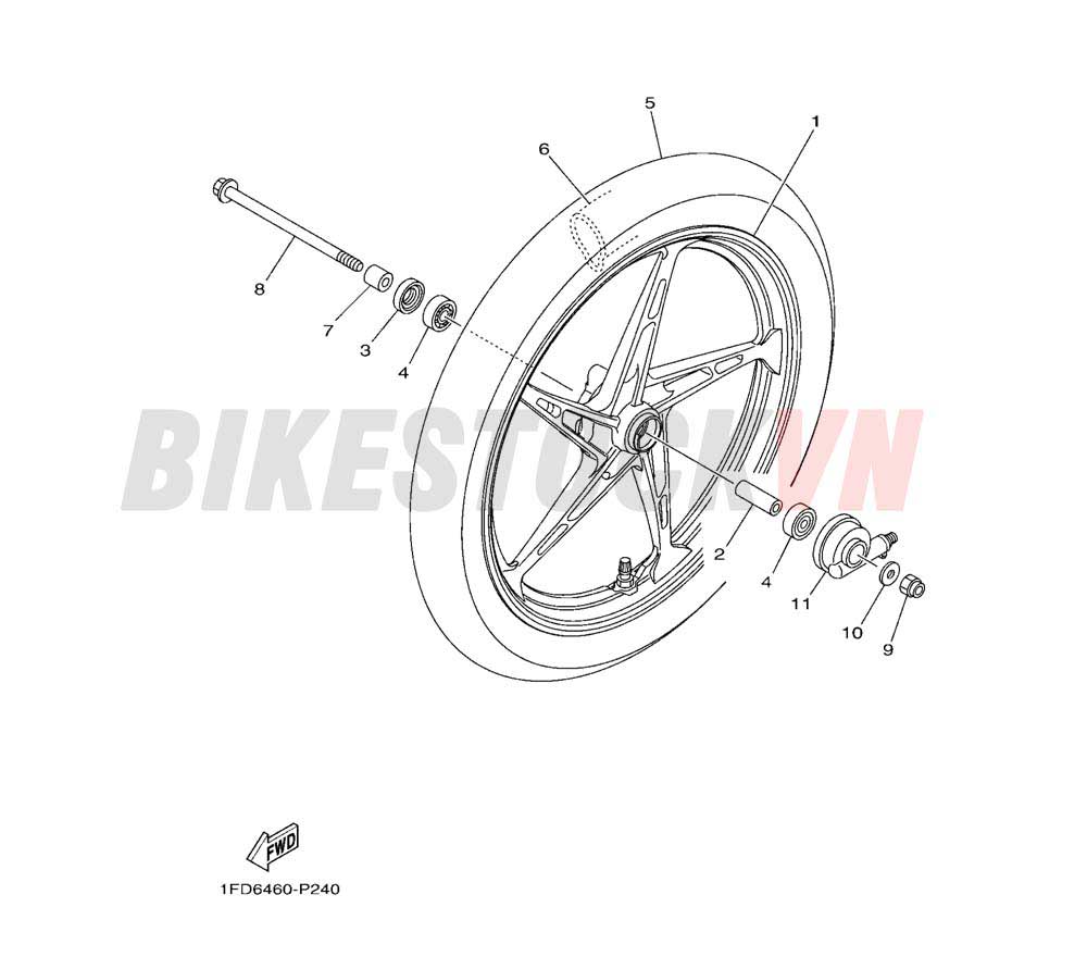 FRONT WHEEL FOR CAST WHEEL