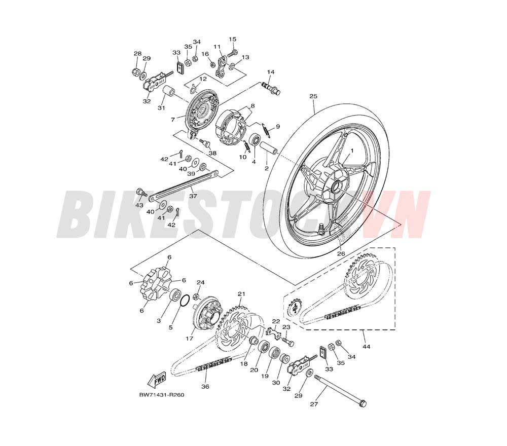 REAR WHEEL FOR CAST WHEEL