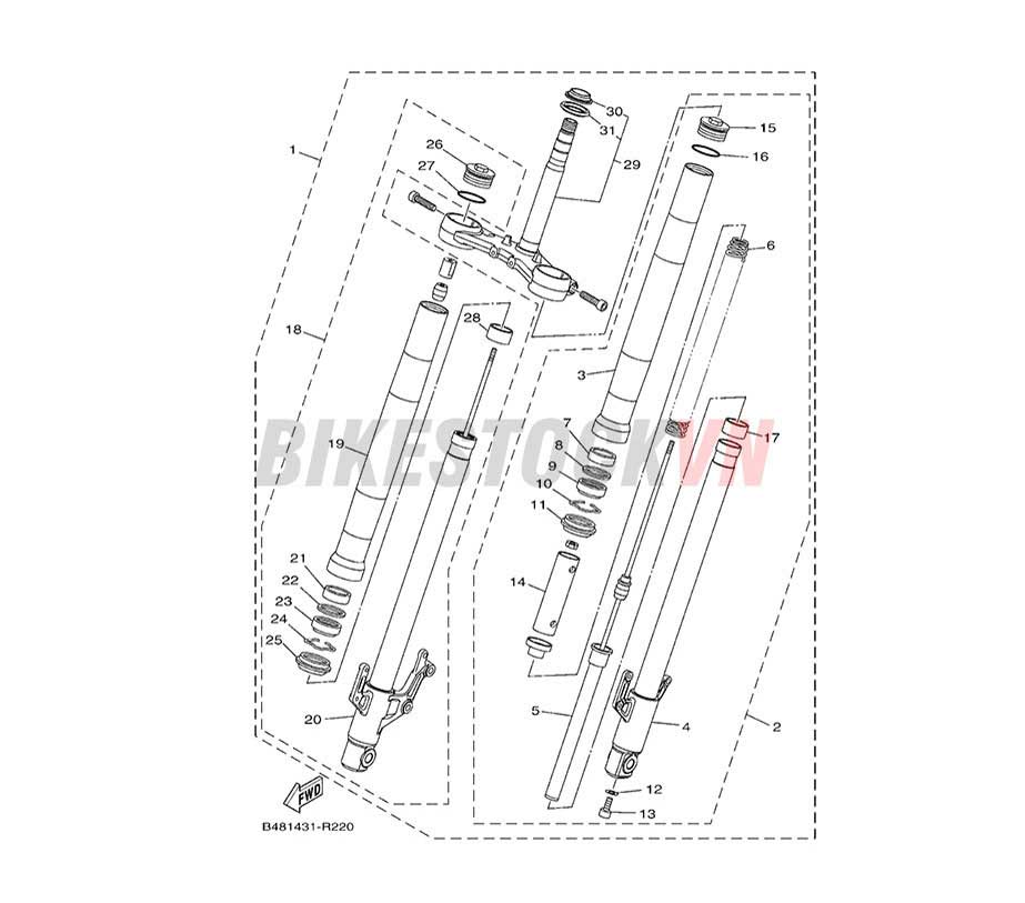 FIG-22_THÂN CỔ LÁI/GIẢM XÓC TRƯỚC