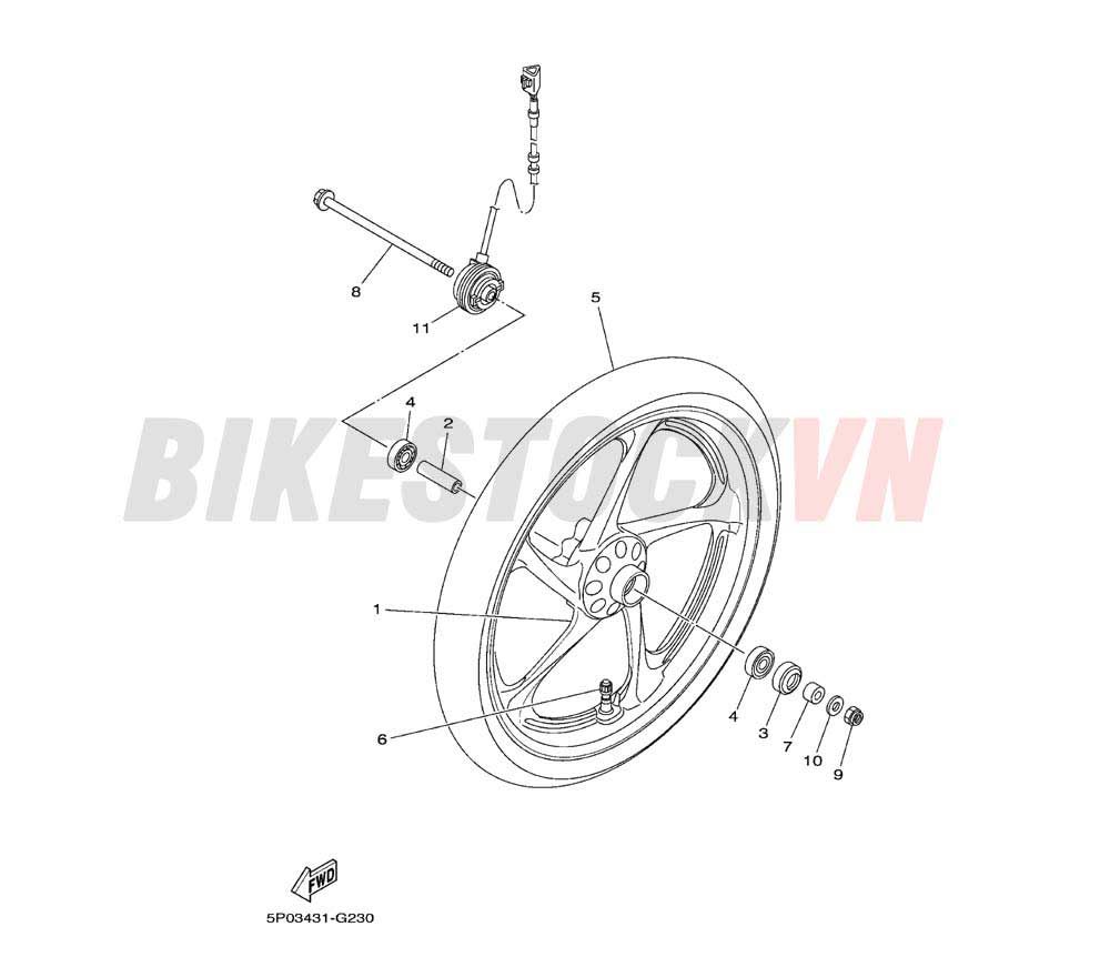 FRONT WHEEL FOR CAST WHEEL