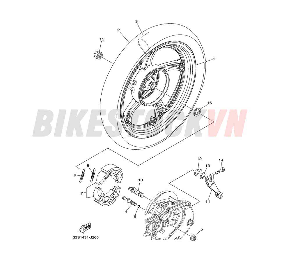 REAR WHEEL FOR CAST WHEEL