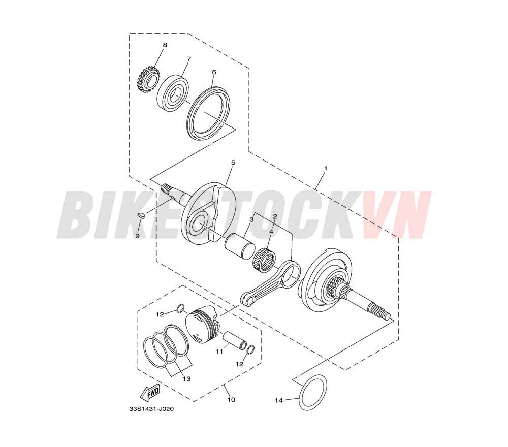 CRANKSHAFT & PISTON(33S1/S2/S3)