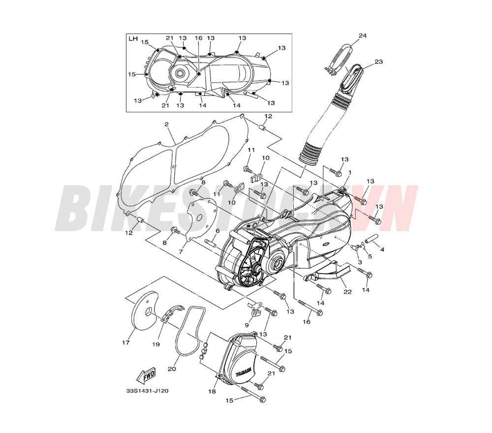 CRANKCASE COVER 1(33S1/S2/S3)