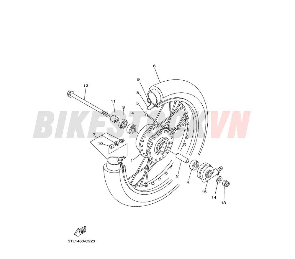 FRONT WHEEL FOR SPOKE WHEEL(33S1/S3)