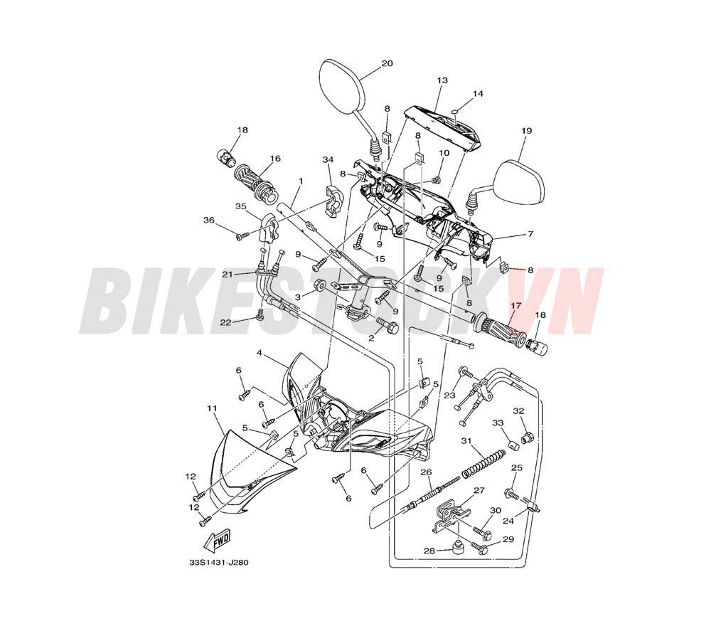 STEERING HANDLE & CABLE(33S1)