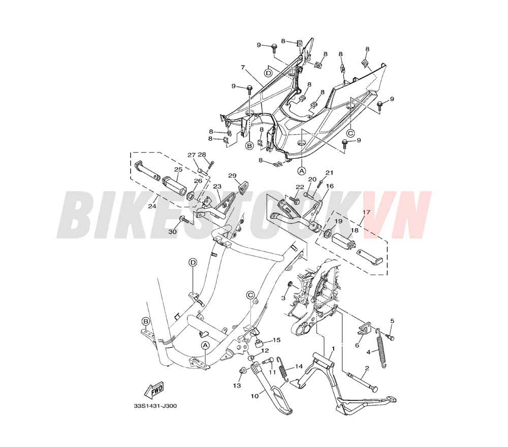 STAND & FOOTREST (33S1/S2/S3)