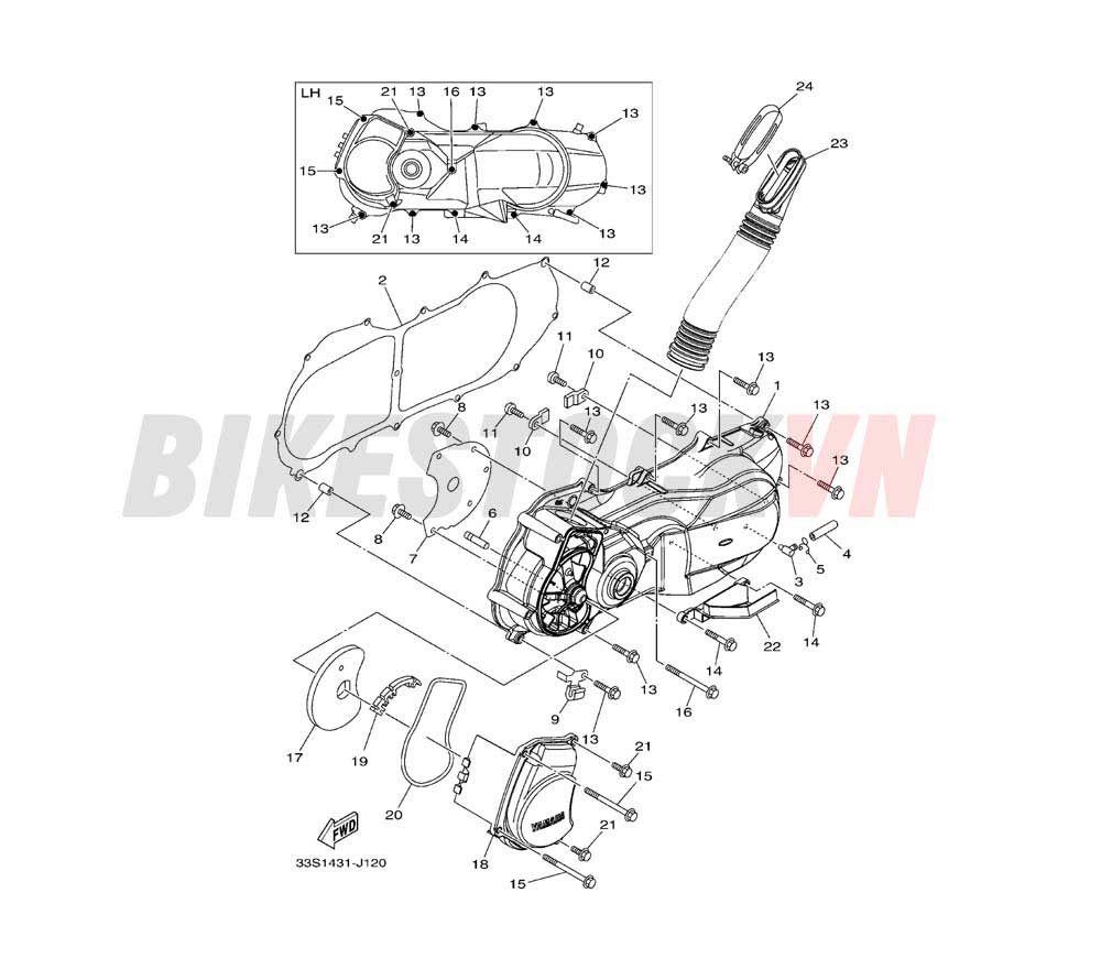 CRANKCASE COVER 1 (33S9/A/B/C)