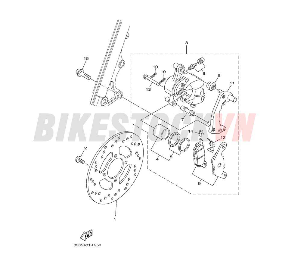 FRONT BRAKE CALIPER (33S9/A/B/C)