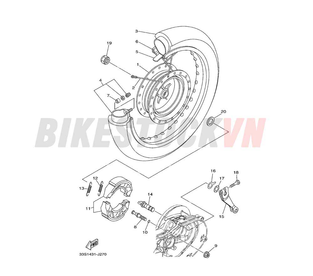 REAR WHEEL FOR SPOKE WHEEL (33S9/B)