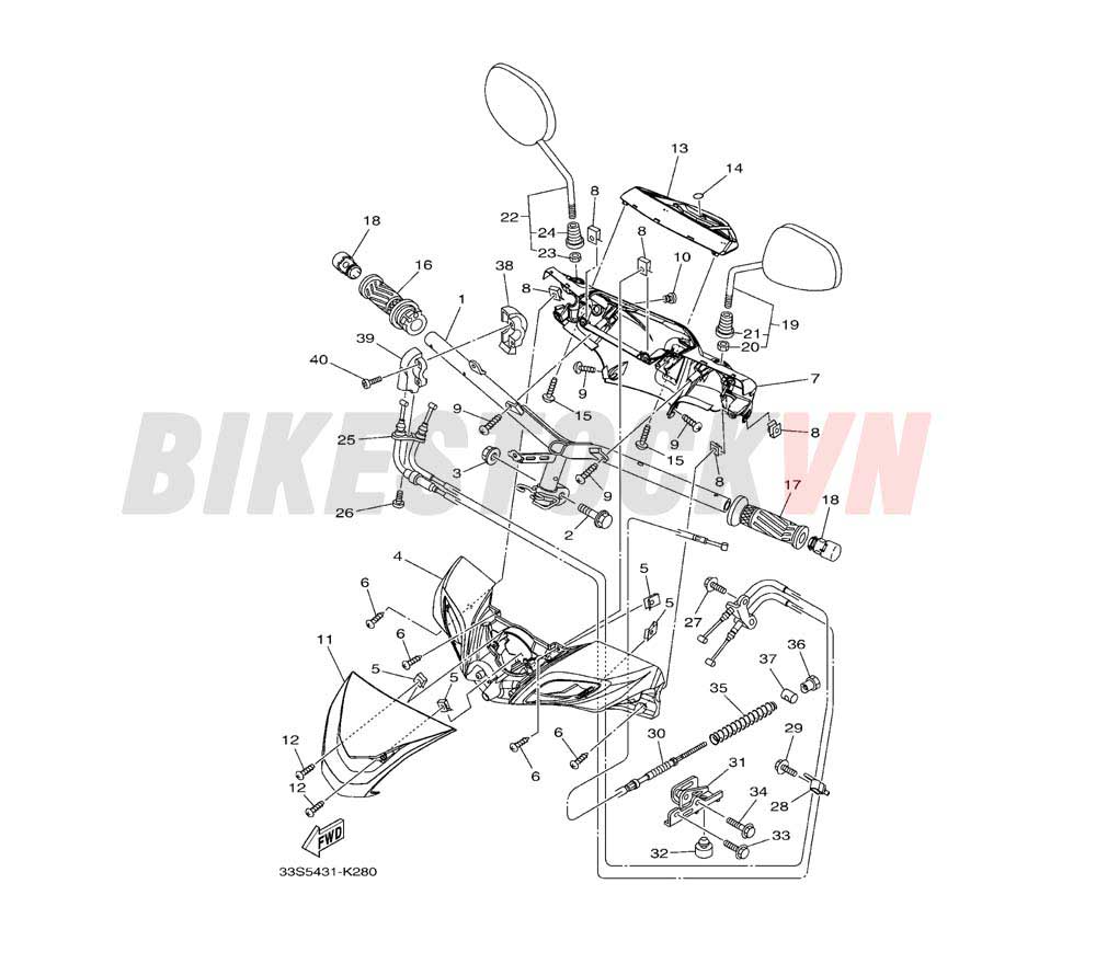 STEERING HANDLE & CABLE (33S9/A)