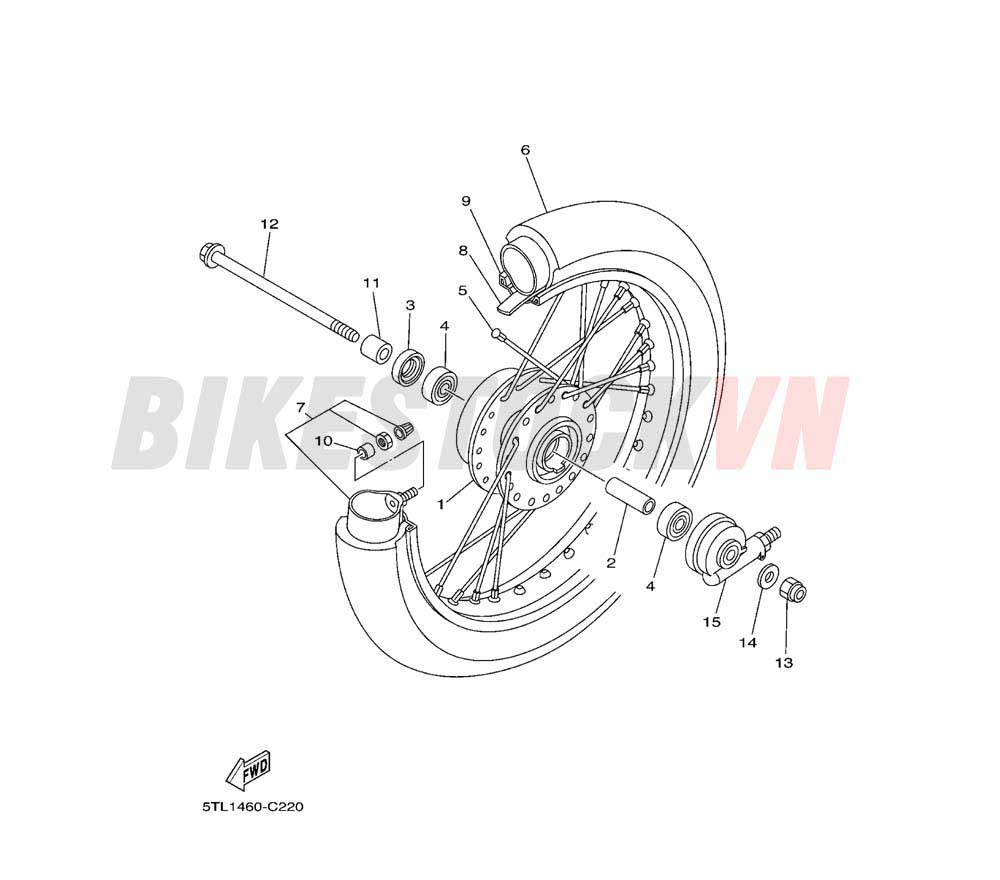 FRONT WHEEL FOR SPOKE WHEEL(33S5/S7)