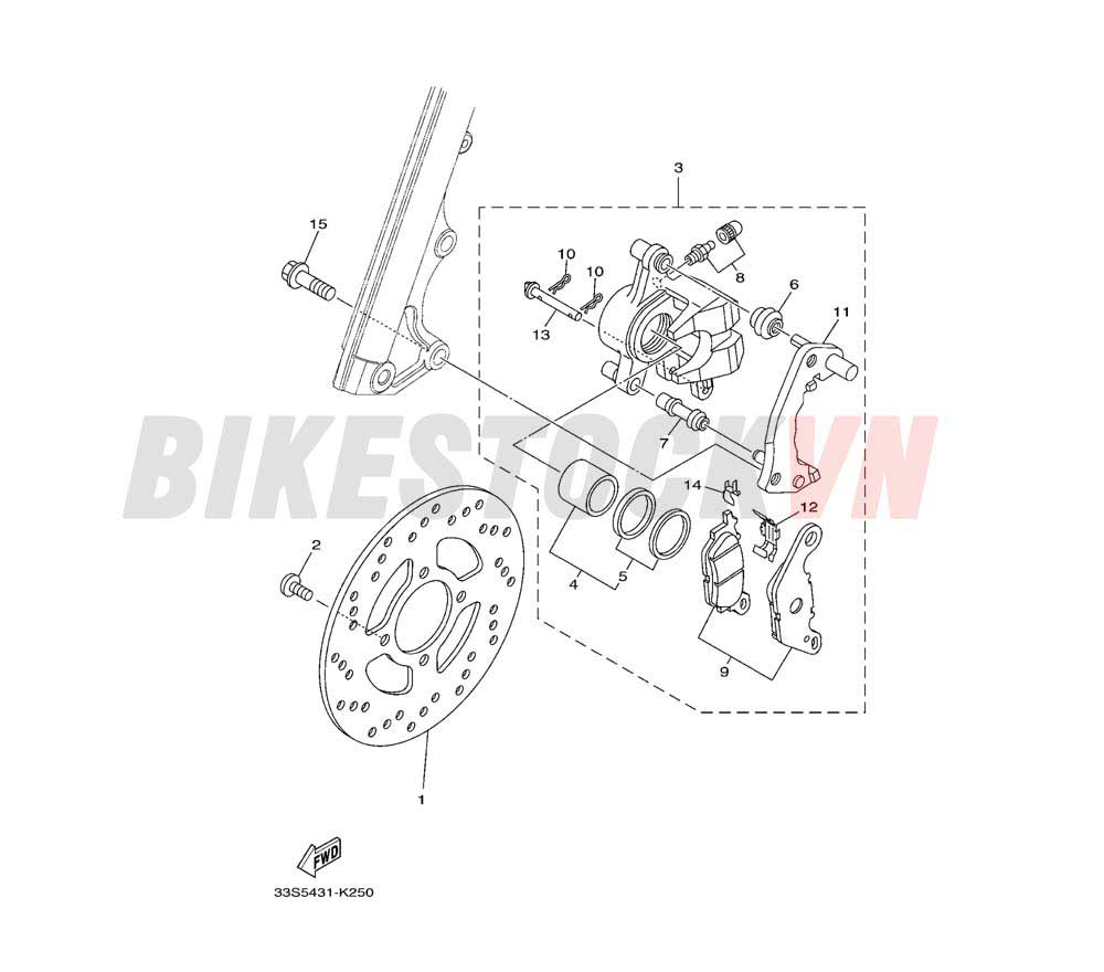 FRONT BRAKE CALIPER(33S5/S7)