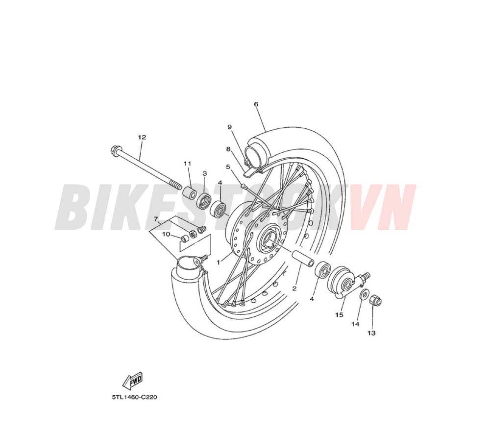 FRONT WHEEL FOR DISK BRAKE(5VVD)