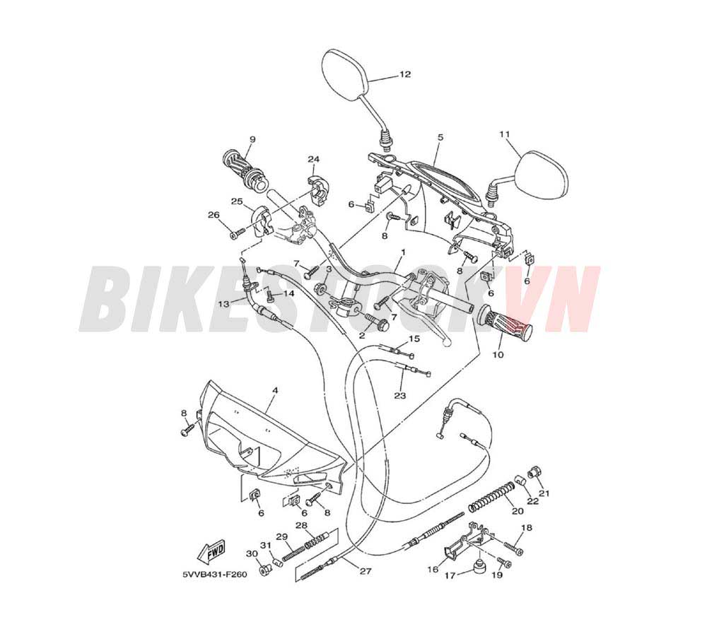 STEERING HANDLE & CABLE(5VVD)