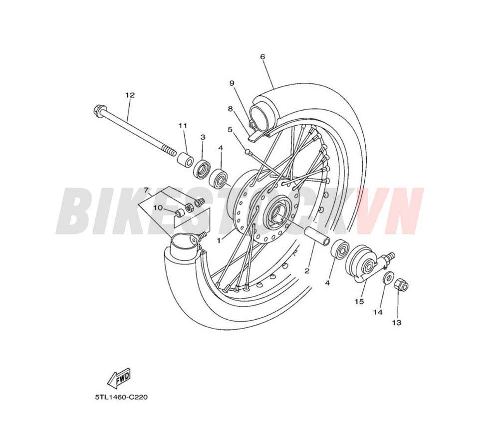 FRONT WHEEL FOR DISK BRAKE