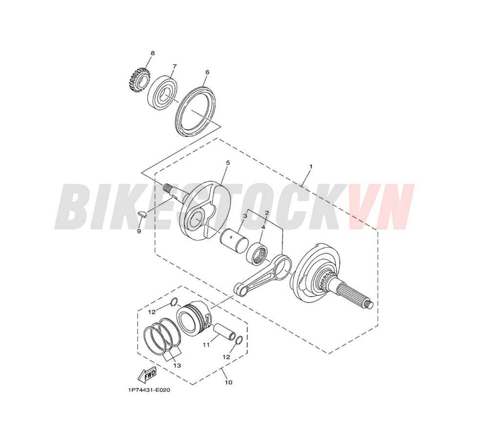 CRANKSHAFT & PISTON (4C95/96)