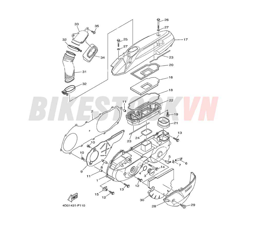 CRANKCASE COVER 1 (4C95/96)