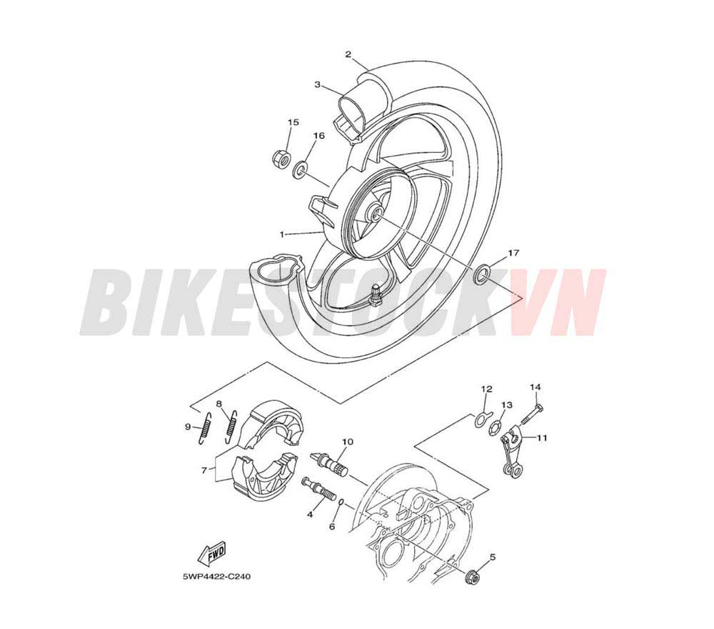 REAR WHEEL FOR CAST WHEEL (4C95)