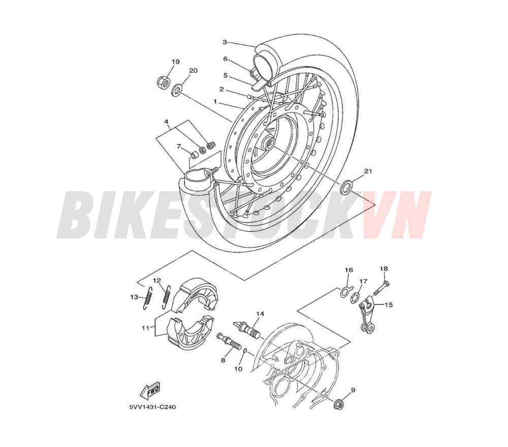 REAR WHEEL FOR SPOKE WHEEL (4C96)