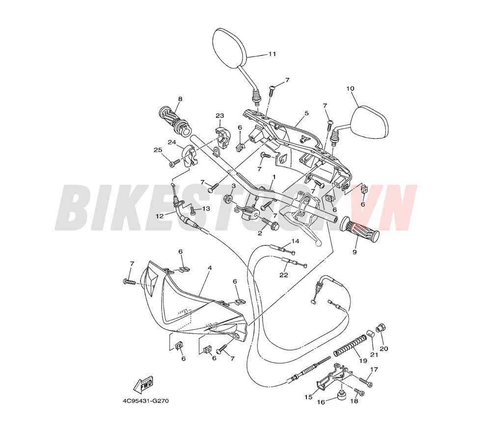 STEERING HANDLE & CABLE (4C95/96)