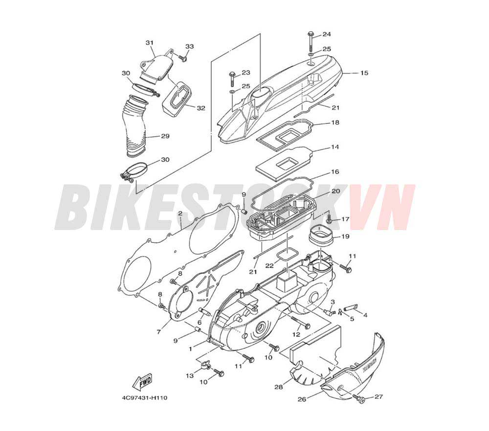 CRANKCASE COVER 1 (4C97/8/A)