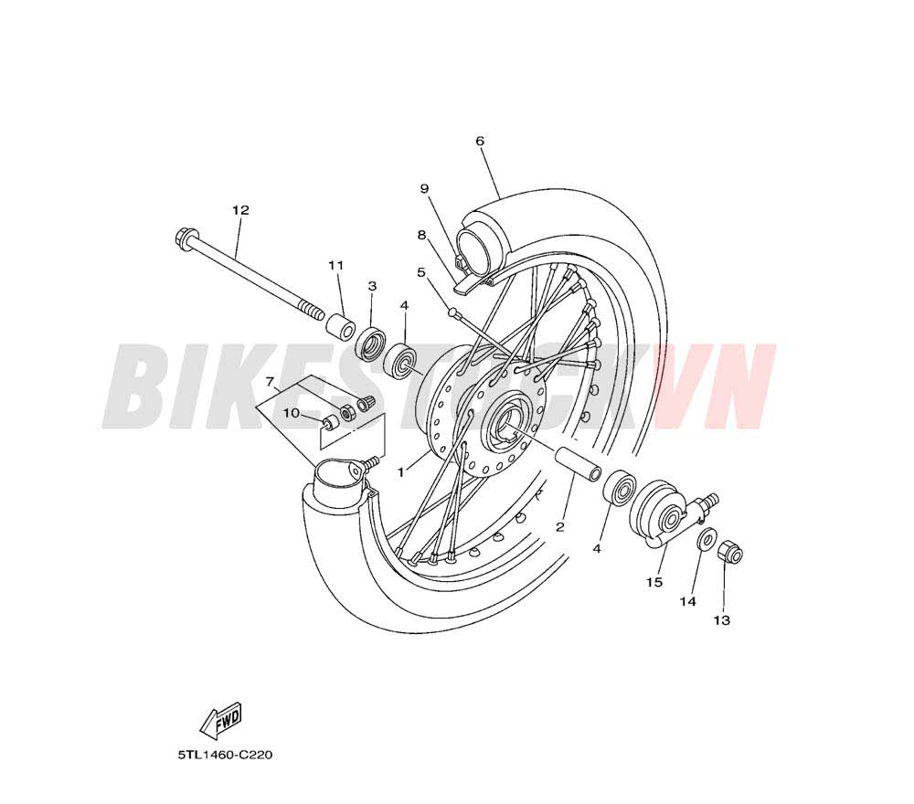 FRONT WHEEL FOR DISK BRAKE