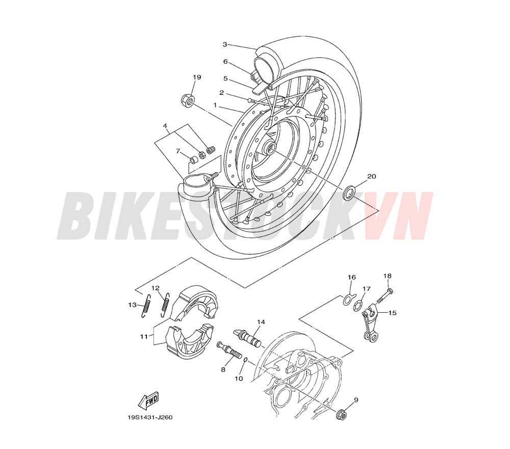 REAR WHEEL FOR SPOKE WHEEL