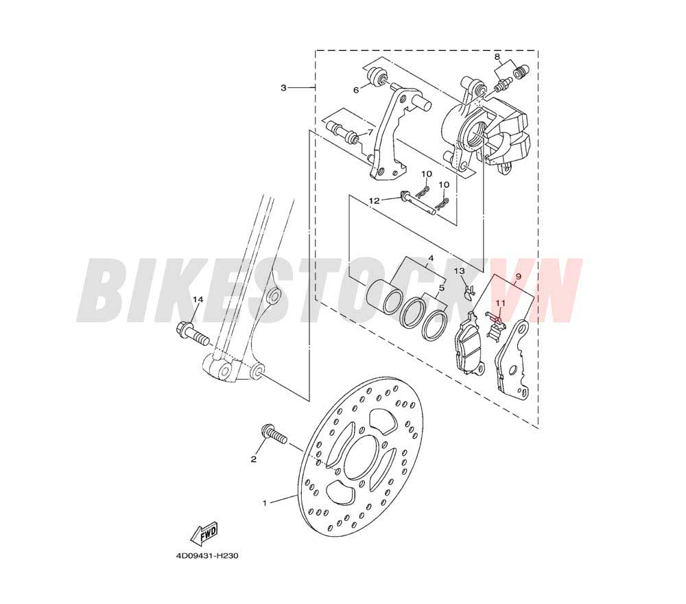 FRONT BRAKE CALIPER(19S1/S2)